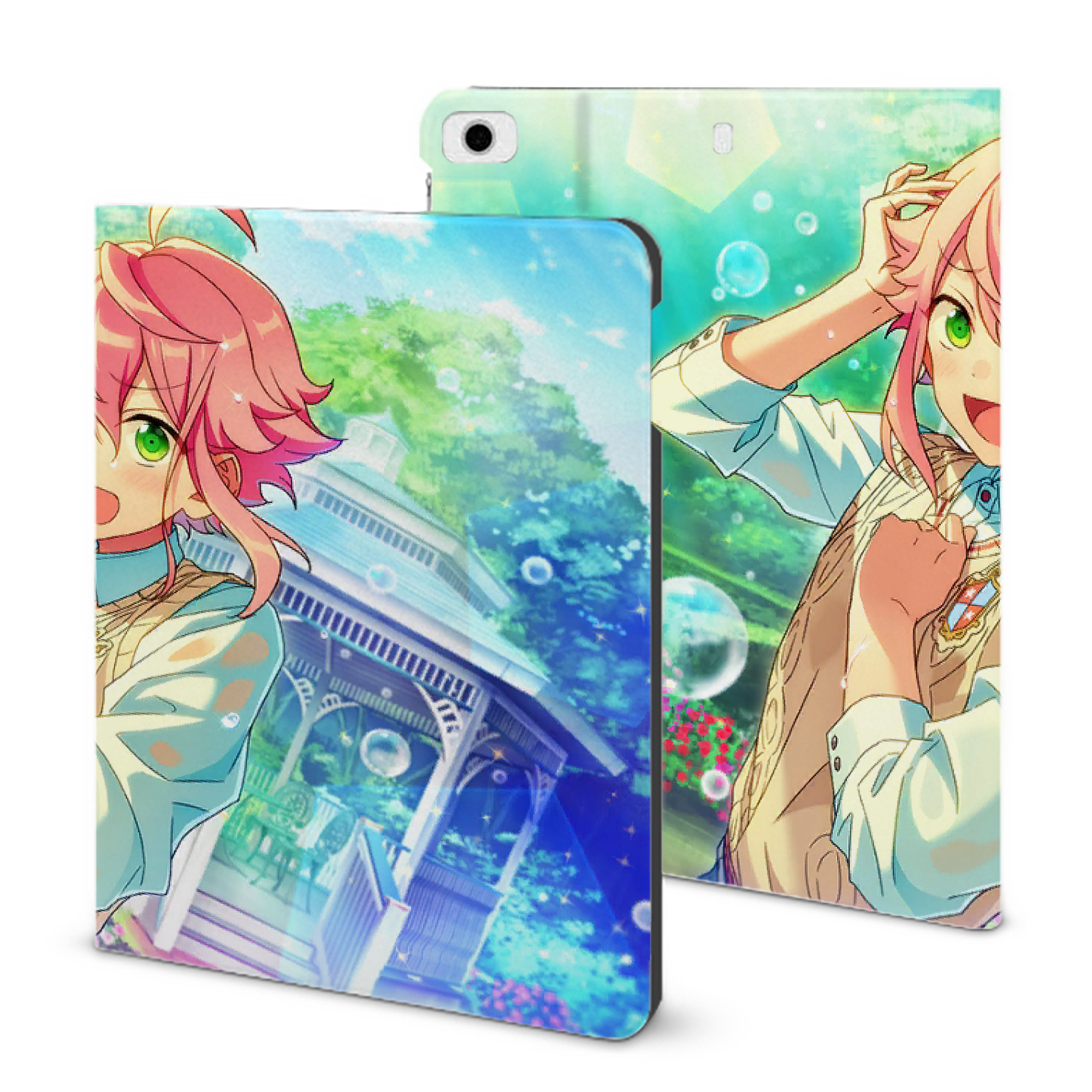（画像用） あんさんぶるスターズ! Ensemble Stars IPad ケース ブック型 PUレザー TPU 耐衝撃 軽量 薄型 ペン収納なし 全面保護 IPad 各モデル対応